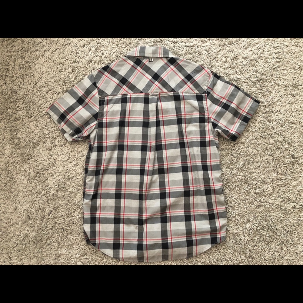 Rusty Plaid Short Sleeve Button Down Shirt - Picture 6 of 6